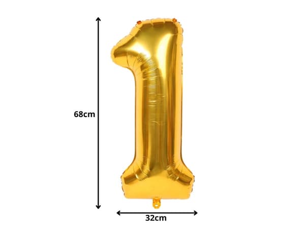 Folieballon tal guld 66 cm