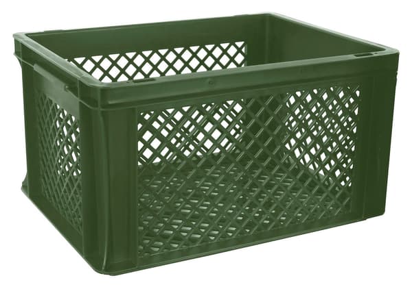 Cykelkorg plast 40×30×22 cm grön