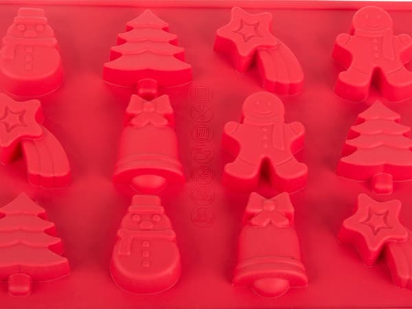 Bakplate 6 stykker festlige pepperkakemenn sett