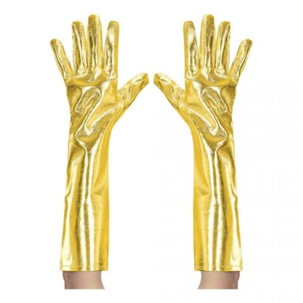 Lange Hansker - Gullmetallic