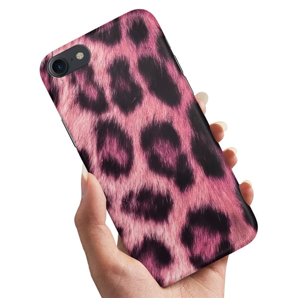 Cover / Mobilcover til iPhone 6 / 6s - Pink Leopard