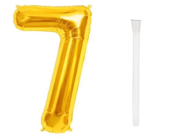 Folieballon tal guld 66 cm