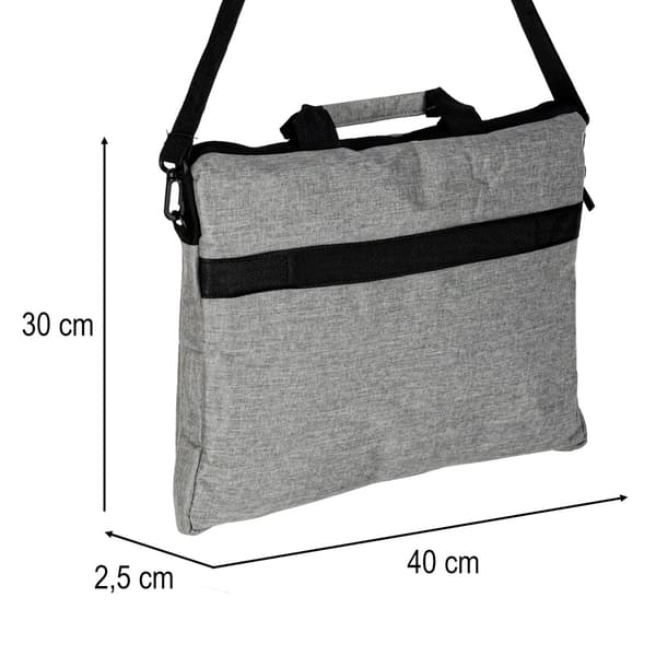Laptopväska 15.6" axelrem grå