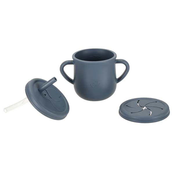 Barnservis / Barnbestick i Silikon - 9-delar - DarkBlue