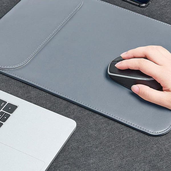 13,3" Laptopfodral / Datorväska / Macbook - Läder - Grey