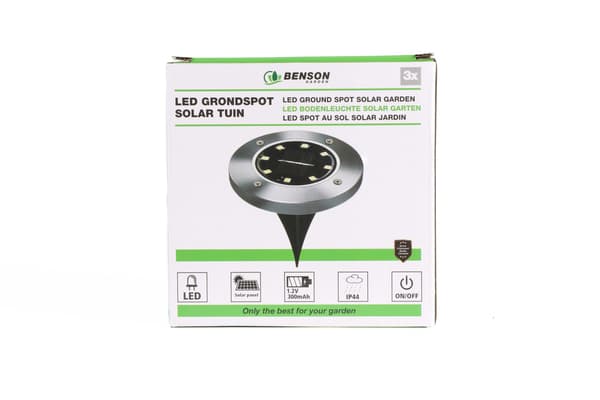 Markspot LED solcelle IP44 3-pak