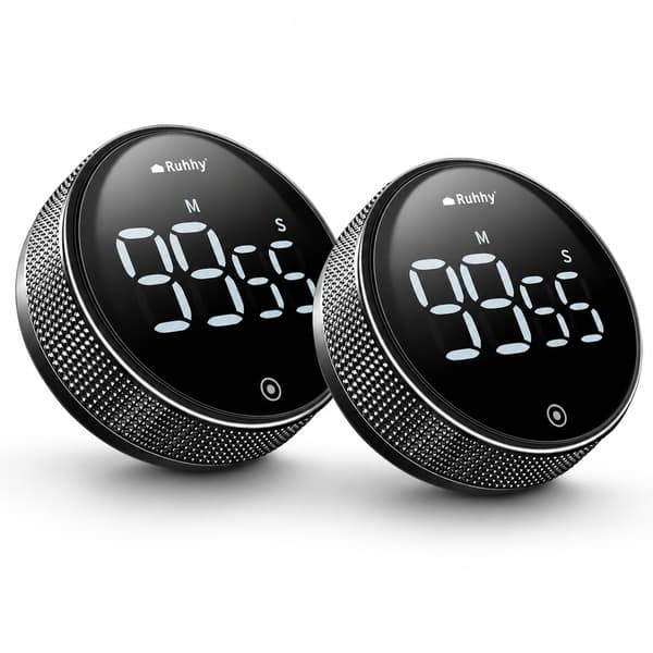 Digital Timer med Magnet & LCD-display - Kökstimer - 2-Pack
