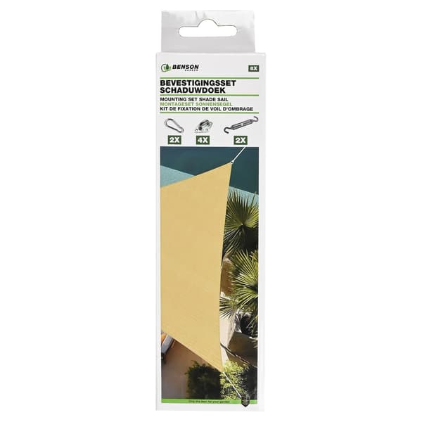 Monteringsset skuggsegel 8-pack