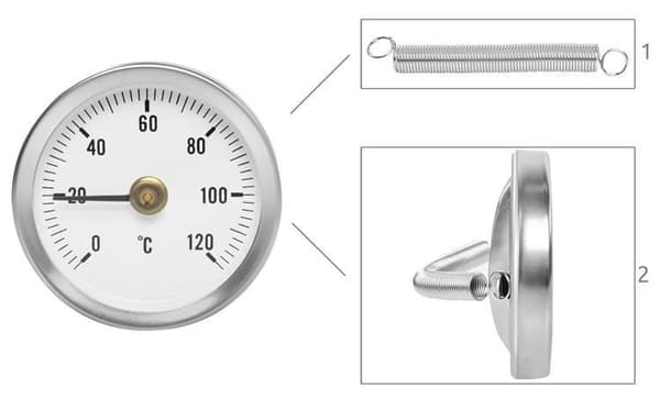 Anleggstermometer 0-120°C – Termometer - 2-Pack