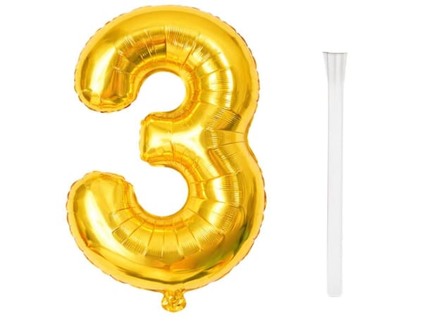 Folieballon tal guld 66 cm