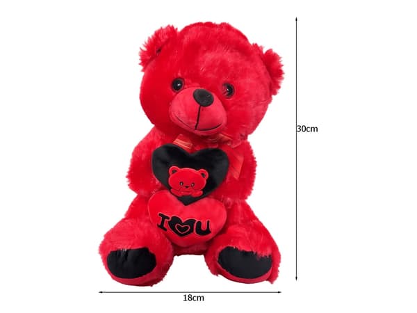 Bamse med hjerter 30 cm