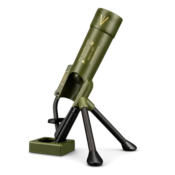 Flasköppnare med Stativ för Ölflaskor – Militärinspirerad Morteldesign