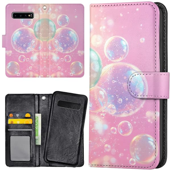 Samsung Galaxy S10 Plus - Lommebok Deksel Bubbles