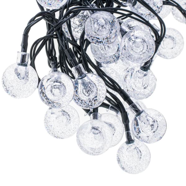 LED Guirlande Kugler - Solcelle - 7m - Varm Hvid