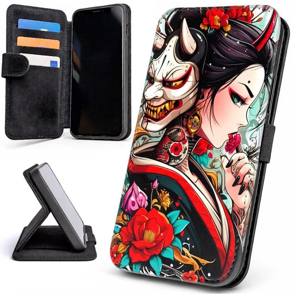 Lommebok Deksel / Mobildeksel til iPhone 15 - Anime