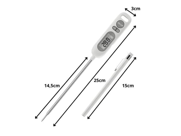 Digital kökstermometer med sond LCD
