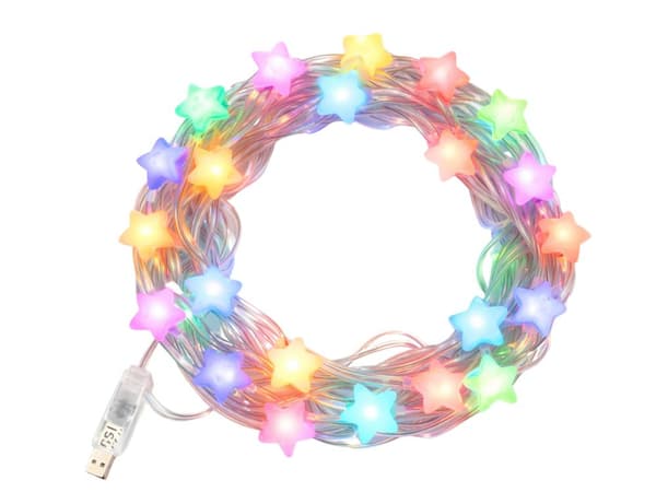 LED RGB stjernelyslenke USB app fjernkontroll