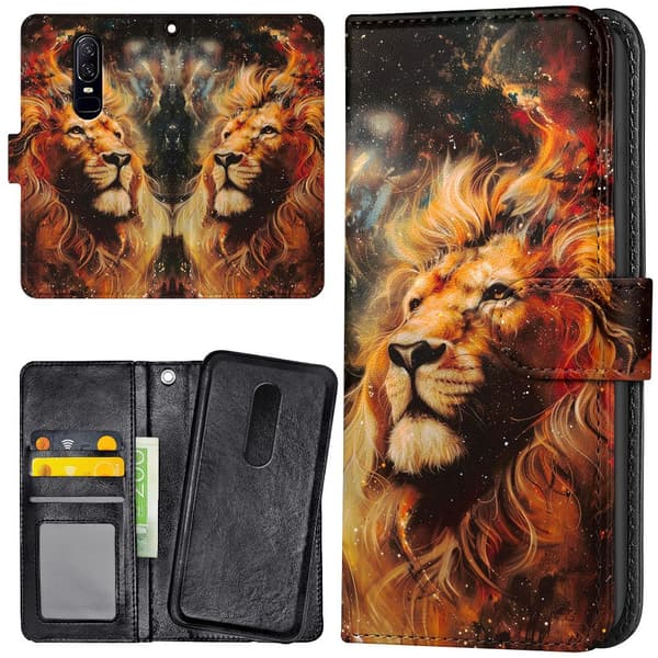 OnePlus 7 - Plånboksfodral/Skal Lion
