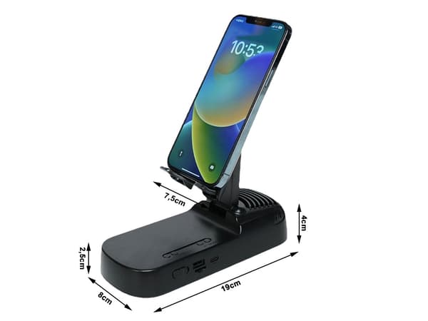 Bluetooth-kaiutin - Teleskooppijalusta virtapankilla