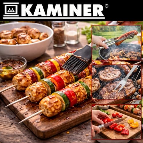 Grillværktøj / Grillbestik - 5 dele