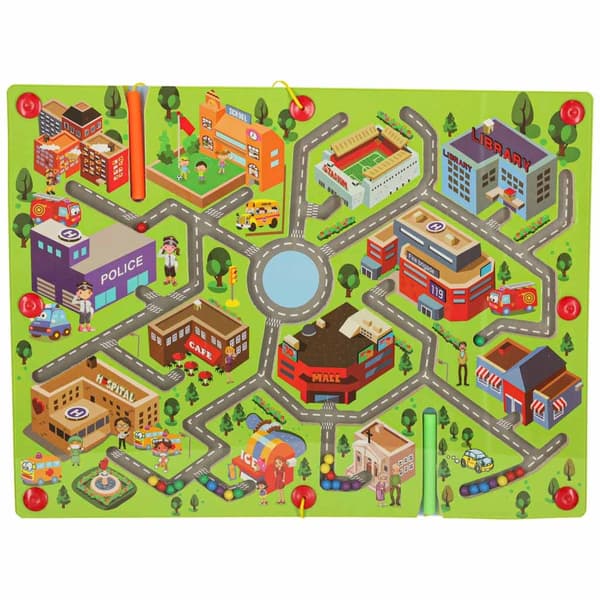 Magnetiskt labyrintspel stad