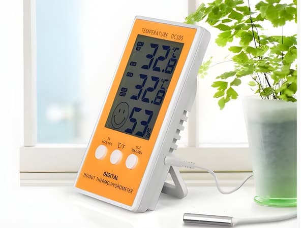 Digital termometer hygrometer med sond in/ut
