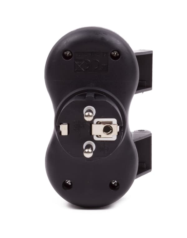 Duo-adapter med jord og låg, sort