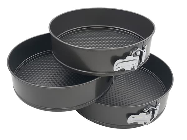 Bakform set 3 delar rund 24 26 28 cm