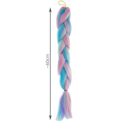 Jumbo Braid / Löshår Hårfläta - 60 cm - Multifärg (ljus)