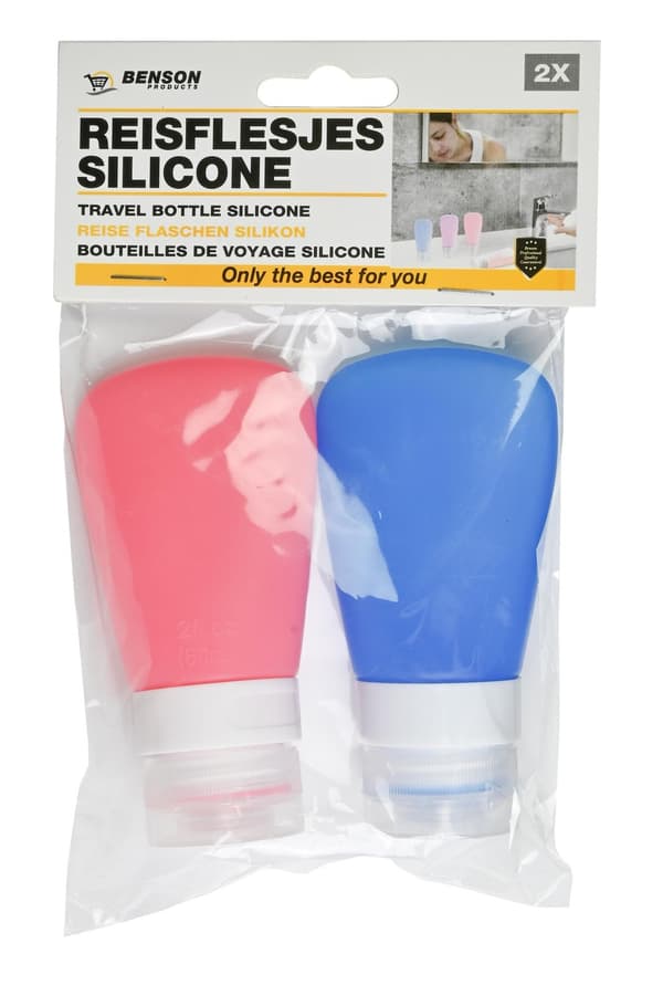 Reiseflasker silikon 2-pakning