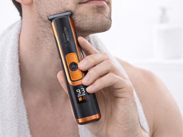 Skjeggtrimmer hårklipper USB med tilbehør