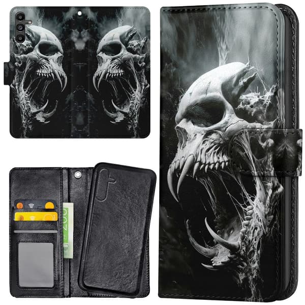 Samsung Galaxy S26 Plus - Lommebok Deksel Skull
