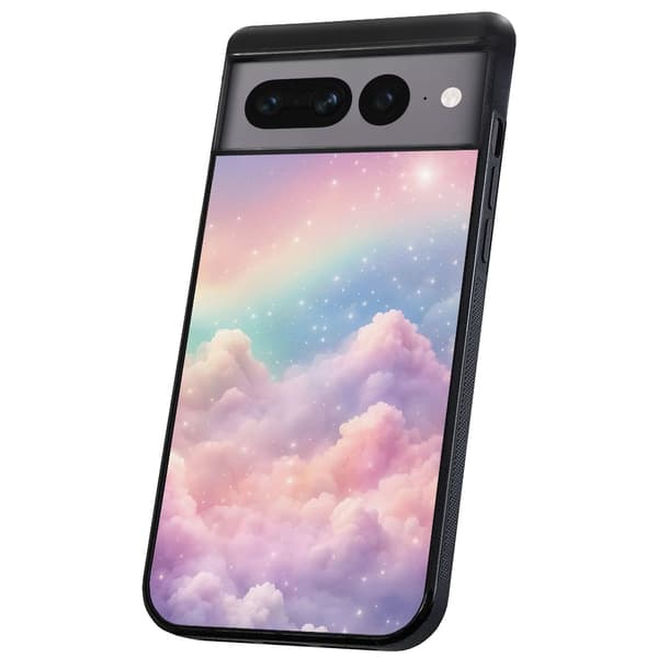 Google Pixel 7A - Deksel/Mobildeksel Rainbow Clouds