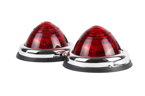 Sidelys krom rød 70 mm 2 stk E9