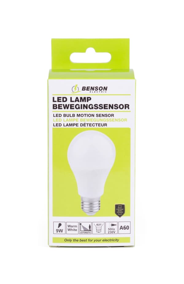 LED-lampe E27 A60 9 W + bryter dimbar varmhvit