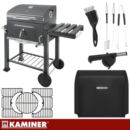 Grill / Kullgrill med Tilbehør - 116x70x110cm