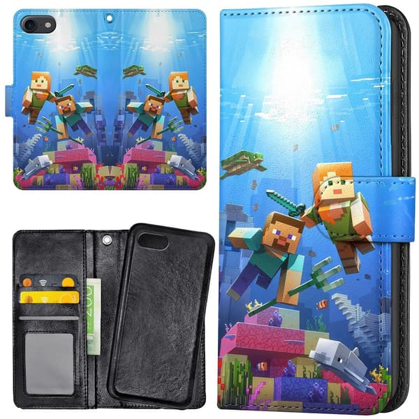 iPhone 16e/17e - Lommebok Deksel Minecraft
