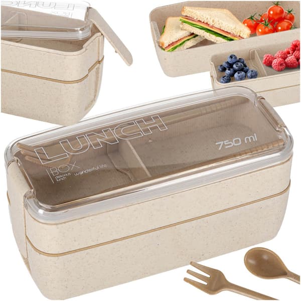 Madkasse 750 ml beige