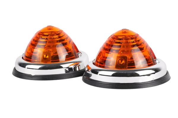 Sidelys krom oransje 70 mm 2 stk E9