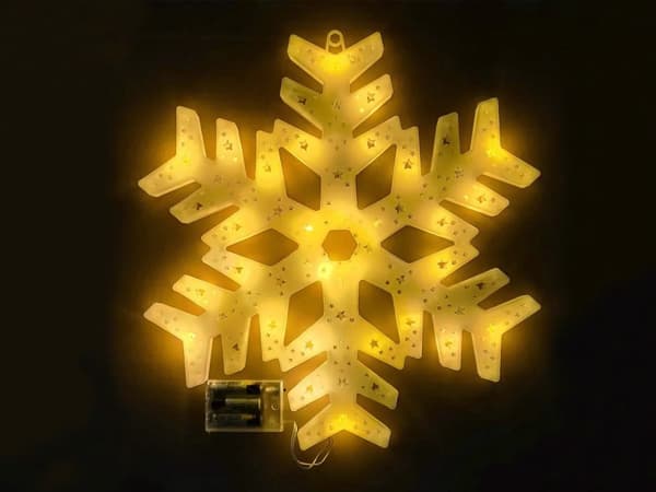 LED-vindusdekorasjon 40 cm - Lysende stjerne