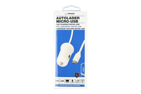 Billaddare Micro-USB-kabel 1,2 m 12–24 V