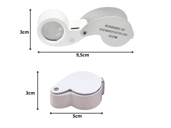 Förstoringsglas LED USB uppladdningsbart 60x