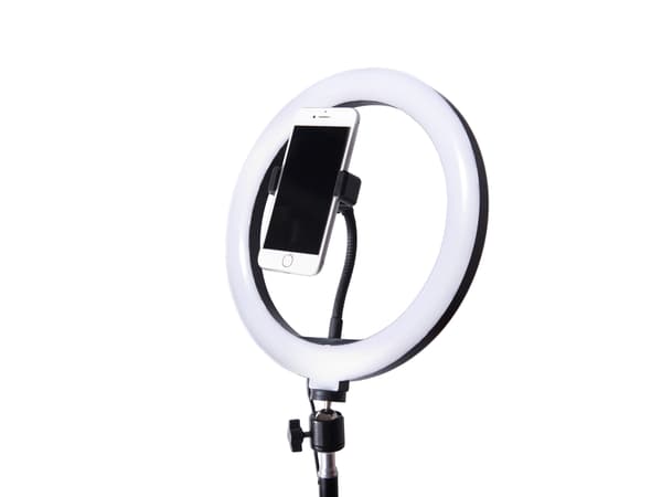 Mobilholder med Ringlight & Stativ – Selfielampe