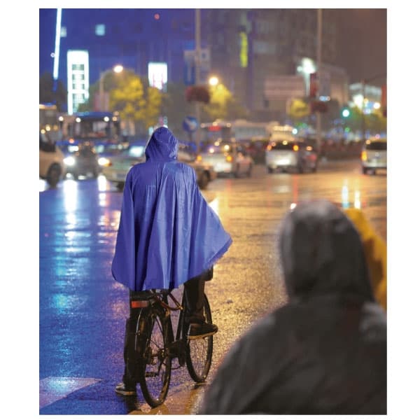 Regnponcho slitstark mörkblå