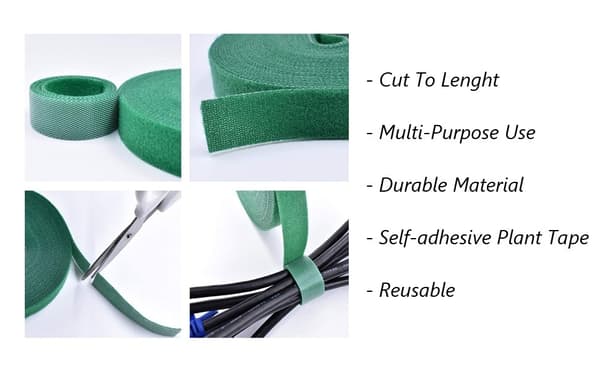 Växtband 5m – Kardborreband för Växtstöd - 2-Pack