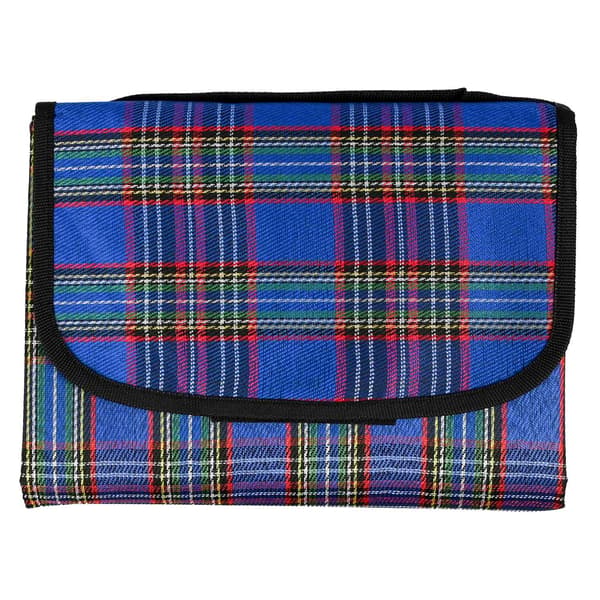 Picknickfilt 150 x 130 cm kompakt blå