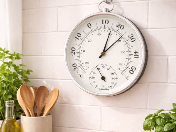 Analogt termometer hygrometer vegg