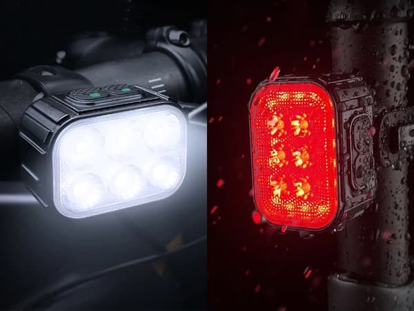 LED-pyöränvalosarja - Eteen ja taakse USB-latauksella