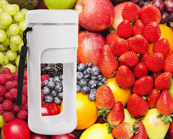Bærbar USB trådløs smoothie-mikser, isknuser, stropp - Grå