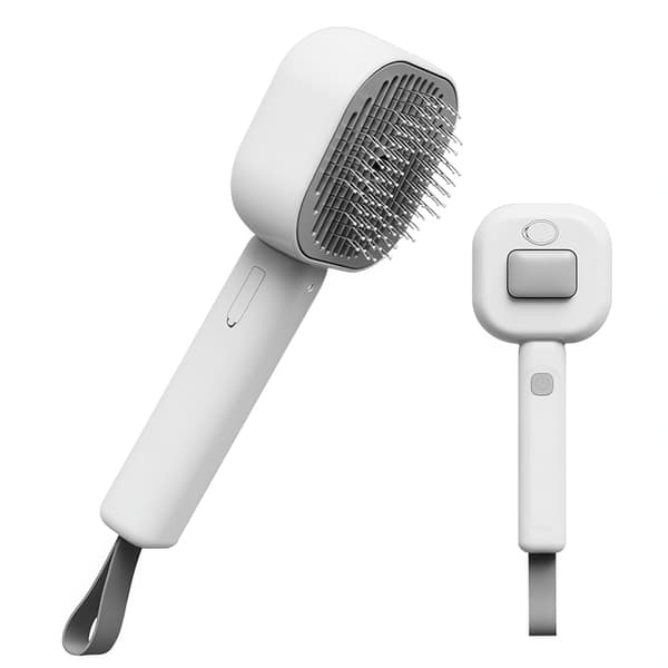 Dampbørste til Kat & Hund / Pelsbørste med UV-Lys - USB-Opladning